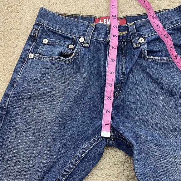 Levi’s Womens 514 Slim Straight Jeans Size 12 Dark Wash Y2K Mid Rise - Picture 8 of 10